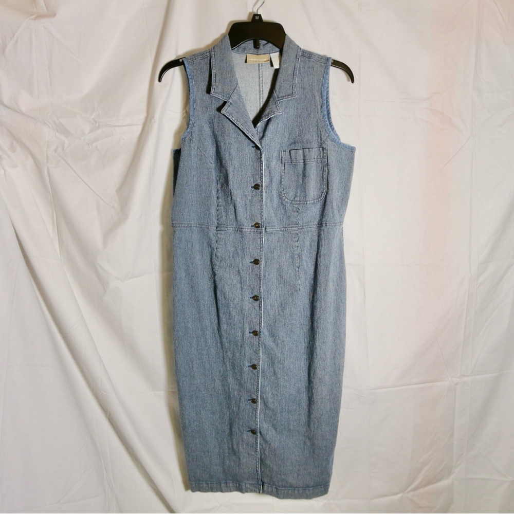 Liz Claiborne Blue Striped Jean Dress